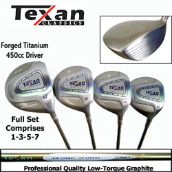 Texan Golf x4 Wood Set 450cc Ti Driver 3 5 7 Fairway Lady Ladies