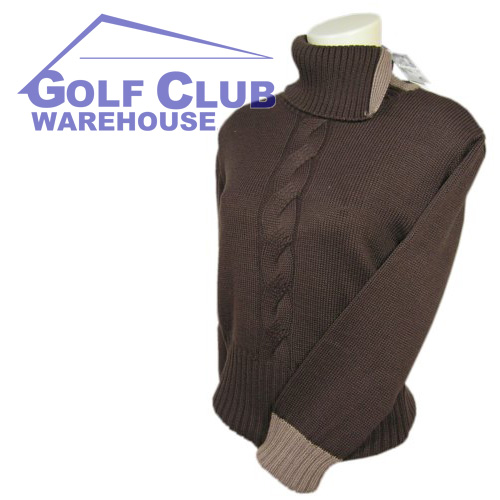 Cleveland Golf Turtleneck Cable Sweater Ladies Medium New NWT