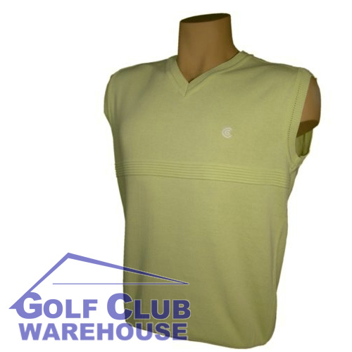Cleveland Golf Vest V Neck Sleeveless Yellow Large New