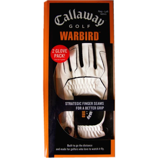 Callaway Golf Glove Warbird Left LH 2 Pack Large New