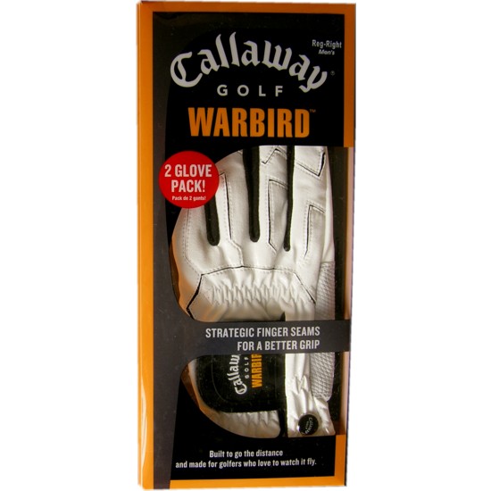 Callaway Golf Glove Warbird RH 2 Pack Medium New