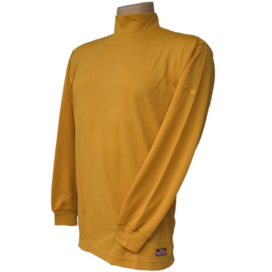 Mizuno Golf Breath Thermo Long Sleeve Mock Shirt Gold Large New on sportingdirectory.com.au
