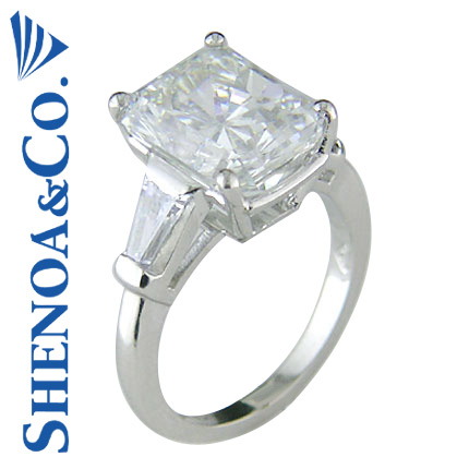 6.83 CT RADIANT DIAMOND ENGAGEMENT RING PLATINUM