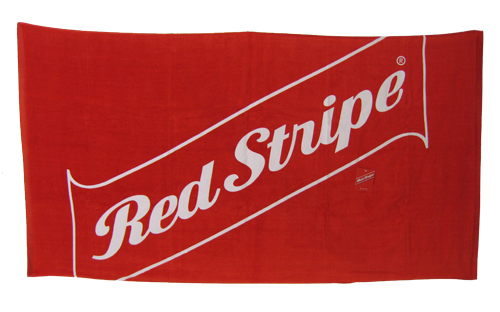 Red Stripe Beach Towel