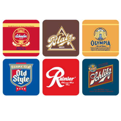 Schaefer Blatz Old style, Rainier Olympia Schlitz Coasters