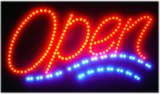 open sign