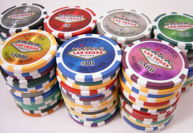 [giant Tiger] Gt Poker Chips - 500 Pc 11.5gr With Vegas Denominations 