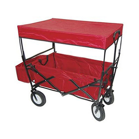 FOLDING WAGON WITH CANOPY GARDEN UTILITY TRAVEL CART