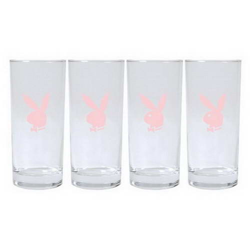 Playboy Pink Hi-Ball Shot Glass Set