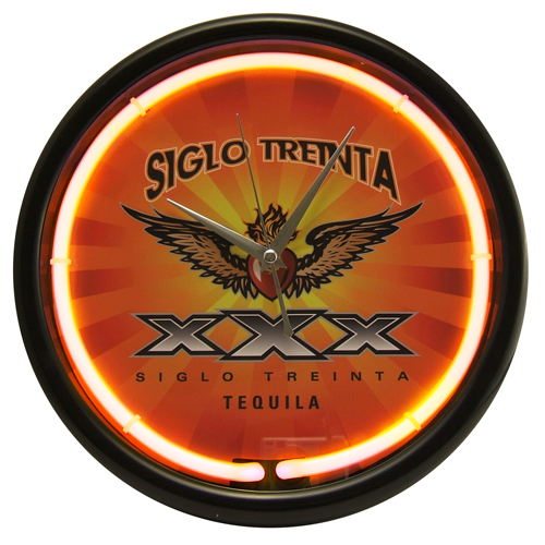 XXX Tequila Neon Clocks