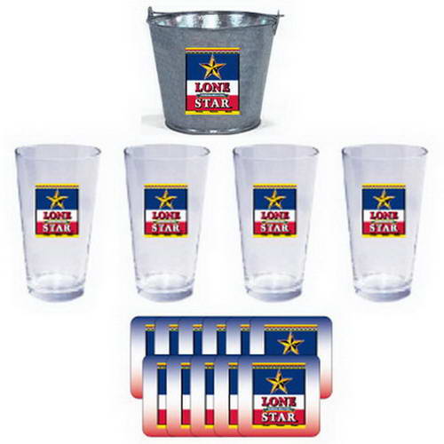 Beer Bucket, Pints & Coasters 