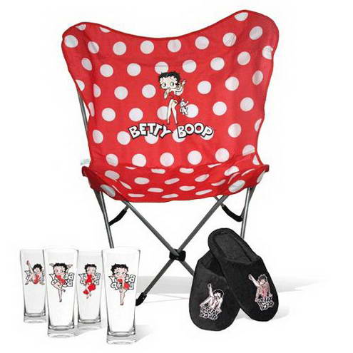 Betty Boop Flared Hiball Slippers Butterfly Chair Set