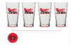 Red Stripe Short & Stubby Pint Glass