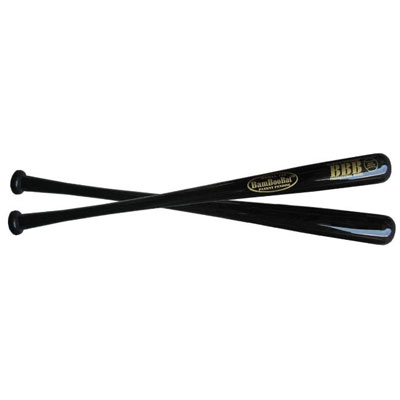 BambooBat Adult Solid Black Wood Baseball Bat 33
