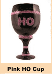 Pimp Cup Stein, Hip Hop, Bling Black Glass Pink HO