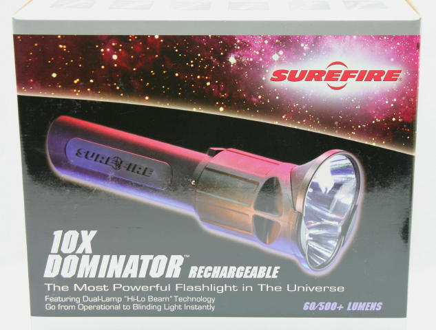 SUREFIRE 10X911 DOMINATOR FLASHLIGHT WITH AC DC CHARGER