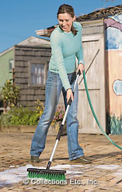 Jet Sweeping Water Blast Outdoor Cleaning Broom