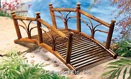Small Bamboo Bridge Garden Decor