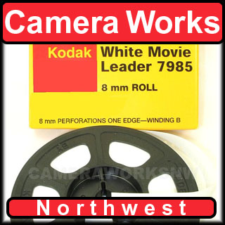 8mm Film Leader 50 feet of White Leader for Regular 8mm