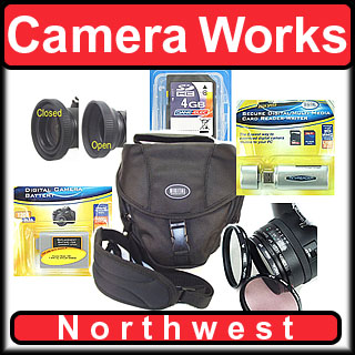 8pc Acc Kit For Nikon D40, D60, D5000 W/case,batt, More