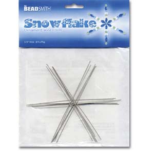 METAL WIRE SNOWFLAKE FORM - FUN BEADING PROJECT 4 1/2IN