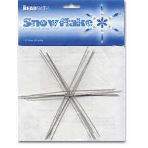 METAL WIRE SNOWFLAKE FORM - FUN BEADING PROJECT 6 IN.