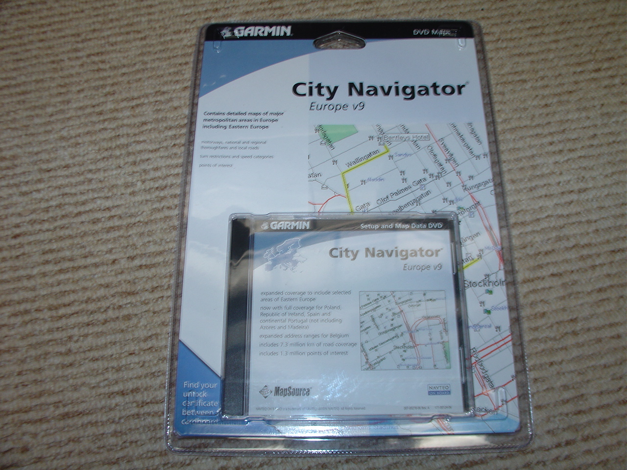 GARMIN CITY NAVIGATOR EUROPE V9, GPS SOFTWARE