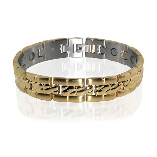 Mens New Stainless Steel Magnetic Bracelet  8.75 Inches