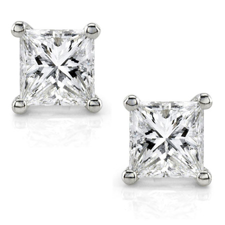 1.50CT Princess Diamond Studs H/VS2 Christmas Special