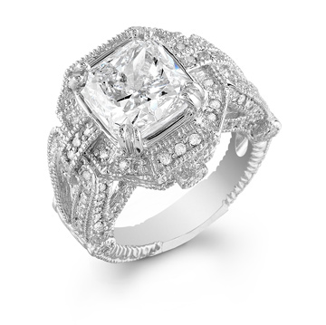 6.29ct EGL Radiant Diamond Engagement Ring I/VVS2