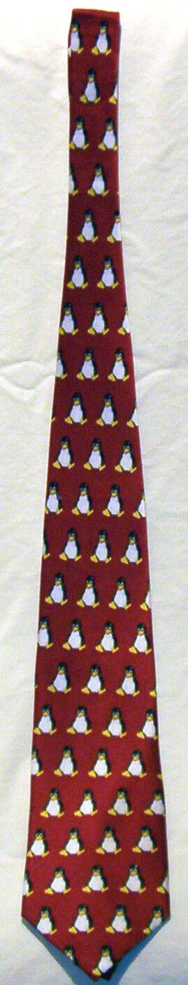TUX PENGUIN SILK RED Necktie BRAND NEW Linux OS Tie