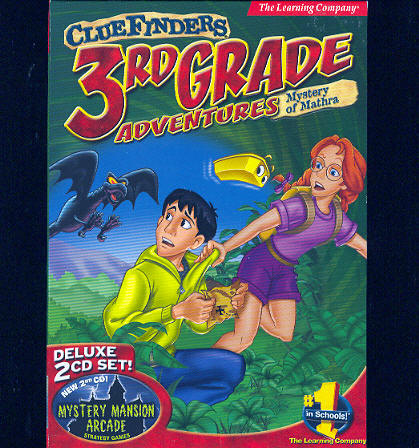 CLUEFINDERS 3rd Grade+Mystery Mansion 2 CDs PC WIN MAC
