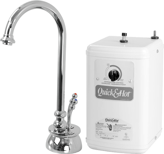 Polished Chrome Instant Hot/Cold Water Dispenser Faucet
