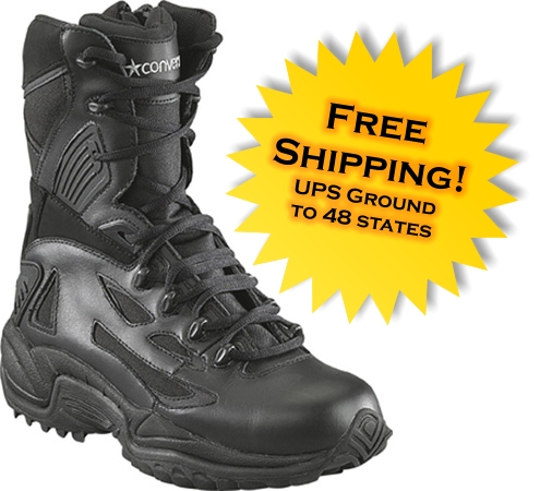 New Converse Black 8" Tactical Police Boot Zip Size 12