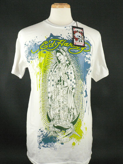 New Ed Hardy Lady of Gaudelupe Gel Tee T Shirt Medium M