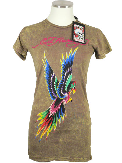 New NWT Authentic Ed Hardy Womens T Tee Shirt Sz S