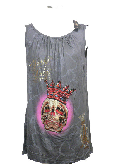 New Christian Audigier Ed Hardy Womens T Tee Shirt S