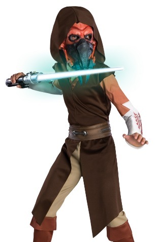 Kids Boys Halloween Star Wars Movie Plo Koon Costume S