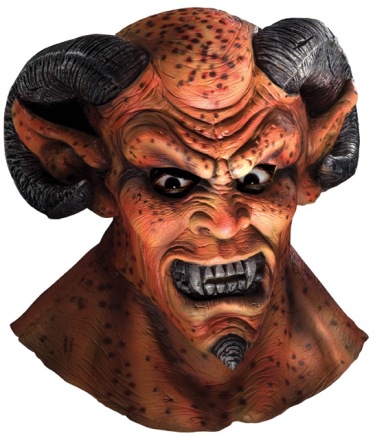 Mens New Demon Face Scary Brimstone Full Face Mask