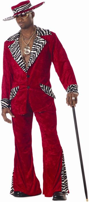 New Mens Mac Daddy Costume Gangster Retro Pimp Outfit L