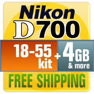 Nikon D700 12MP SLR Digital Camera 18-55 4GB Kit NEW