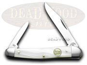 KC361P PEARL HALF WHITTLER: GERMAN KISSING CRANE White Pearl Whittler Pocket Knife Knives