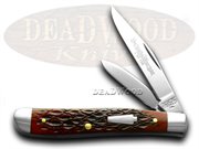 SM42114 CRIMSON PEANUT: SCHATT & MORGAN Crimson Bone Peanut 1/100 Pocket Knife Knives