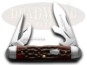 SM442SK CRIMSON SCOUT: SCHATT & MORGAN Crimson Bone Scout 1/100 Pocket Knife Knives