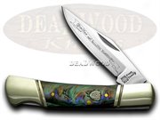 SW FF-100IAB BARRACUDA: FROST FAMILY Imitation Abalone Barracuda Pocket Knife Knives