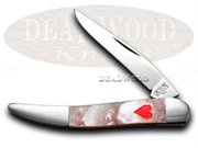 SM11001PKP HEART TOOTHPICK PINK: SCHATT & MORGAN Pink Pearl Heart Toothpick 1/200 Pocket Knife Knives