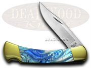BK110BLS BLUE LUSTER: BUCK 110 Blue Luster Folding Hunter Pocket Knife Knives