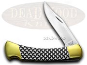 BK110BP BASKETWEAVE BLACK PEARL: BUCK 110 Black Pearl Basketweave Hunter 1/400 Pocket Knife Knives