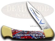 BK110SSB AIR FORCE: Buck 110 Air Force 1/400 Etch Folding Hunter Star Spangled USA Pocket Knife Knives