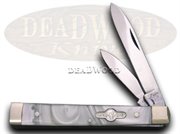 GB103IP DR IMATATION PEARL: German Bull Brand Doctor Knife Knives - White Pearl Handles